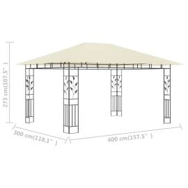 Pavilion cu plasă anti-țânțari, crem, 4x3x2,73 m, 180 g/m², 6 image
