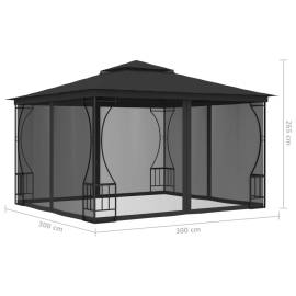 Pavilion cu plase, antracit, 300 x 300 x 265 cm, 5 image