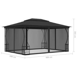 Pavilion cu plase, antracit, 300 x 400 x 265 cm, 6 image