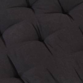 Pernă podea canapea din paleți, negru, 120 x 40 x 7 cm, bumbac, 2 image
