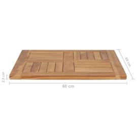 Blat de masă, 60 x 60 x 2,5 cm, lemn masiv de tec