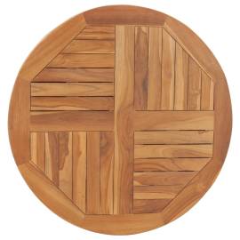 Blat de masă rotund, 80 cm, lemn masiv de tec, 2,5 cm, 3 image