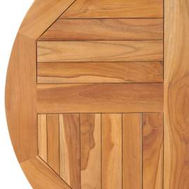 Blat de masă rotund, 80 cm, lemn masiv de tec, 2,5 cm, 5 image
