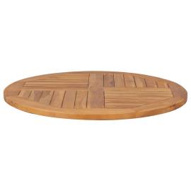 Blat de masă rotund, 80 cm, lemn masiv de tec, 2,5 cm, 4 image
