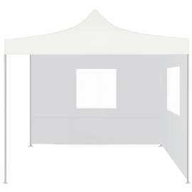 Cort de petrecere pliabil cu 2 pereți laterali, alb, 2x2m, oțel, 3 image