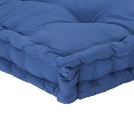 Pernă podea canapea din paleți, bleu, 120 x 40 x 7 cm, bumbac, 6 image