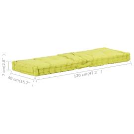 Pernă podea canapea din paleți, verde, 120 x 40 x 7 cm, bumbac, 7 image