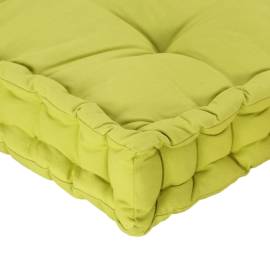 Pernă podea canapea din paleți, verde, 120 x 80 x 10 cm bumbac, 6 image