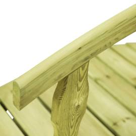Pod de grădină cu balustradă, 170x74x105 cm, lemn de pin tratat, 3 image