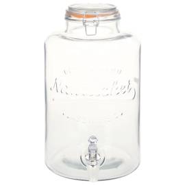 Dozator de apă xxl cu robinet, transparent, 8 l, sticlă, 2 image