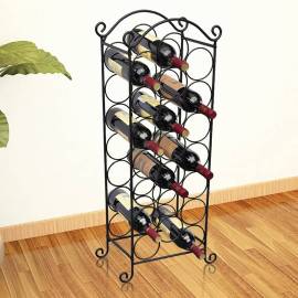 Suport sticle de vin pentru 21 de sticle, metal