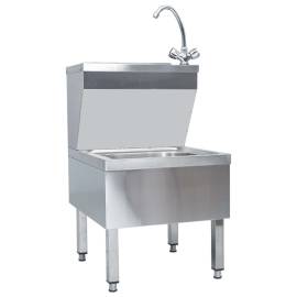 Chiuvetă spălat mâini comercială cu robinet, oțel inoxidabil, 2 image