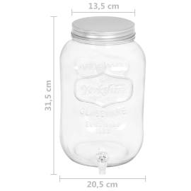 Dozator de băuturi, 8050 ml, sticlă, 10 image