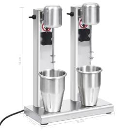 Mixer de milkshake cu 2 vase, oțel inoxidabil, 2 l, 11 image