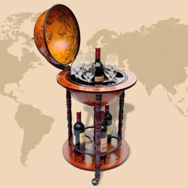 Bar tip glob pământesc stativ sticle de vin, lemn de eucalipt, 3 image