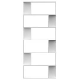 Bibliotecă/separator cameră, alb, 80x24x192 cm, pal, 5 image