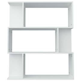 Bibliotecă/separator cameră, alb, 80x24x96 cm, pal, 6 image