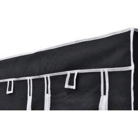 Dulap de haine pliabil, negru, 110 x 45 x 175 cm, 5 image