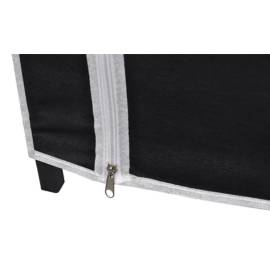 Dulap de haine pliabil, negru, 110 x 45 x 175 cm, 7 image