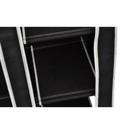 Dulap de haine pliabil, negru, 110 x 45 x 175 cm, 6 image