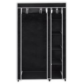 Dulap de haine pliabil, negru, 110 x 45 x 175 cm, 2 image