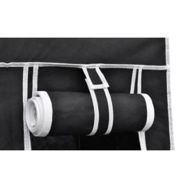 Dulapuri de haine, 2 buc., material textil,  negru, 4 image