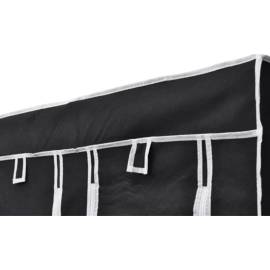 Dulapuri de haine, 2 buc., material textil,  negru, 5 image