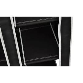 Dulapuri de haine, 2 buc., material textil,  negru, 6 image