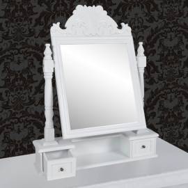 Masă de machiaj cu oglindă mobilă dreptunghiulară, mdf, 5 image