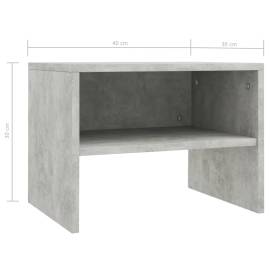 Noptieră, gri beton, 40 x 30 x 30 cm, pal, 6 image