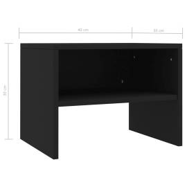 Noptiere, 2 buc., negru, 40 x 30 x 30 cm, pal, 7 image