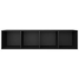 Bibliotecă/comodă tv, negru, 36 x 30 x 143 cm, pal, 9 image