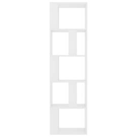 Bibliotecă/separator cameră, alb, 45x24x159 cm, pal, 5 image