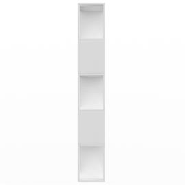 Bibliotecă/separator cameră, alb, 80x24x159 cm, pal, 6 image