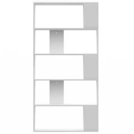 Bibliotecă/separator cameră, alb, 80x24x159 cm, pal, 5 image