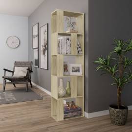 Bibliotecă/separator cameră, stejar sonoma, 45x24x159cm, pal, 4 image