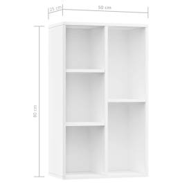 Bibliotecă/servantă, alb, 50x25x80 cm, pal, 11 image