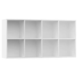 Bibliotecă/servantă, alb, 66x30x130 cm, pal, 8 image