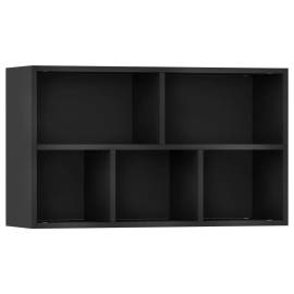 Bibliotecă/servantă, negru, 50x25x80 cm, pal, 8 image