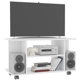 Comodă tv cu rotile, alb, 80 x 40 x 40 cm, pal, 3 image