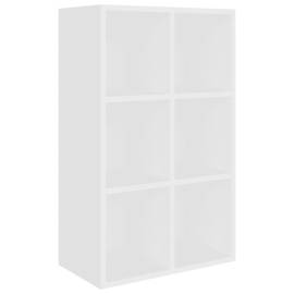Bibliotecă/servantă, alb, 66x30x97,8 cm, pal, 2 image