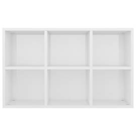 Bibliotecă/servantă, alb extralucios, 66x30x97,8 cm, pal, 7 image