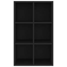 Bibliotecă/servantă, negru, 66x30x97,8 cm, pal, 6 image
