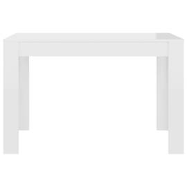 Masă de bucătărie, alb foarte lucios, 120 x 60 x 76 cm, pal, 4 image
