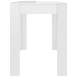 Masă de bucătărie, alb foarte lucios, 120 x 60 x 76 cm, pal, 5 image