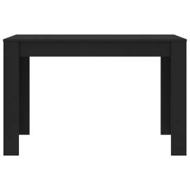 Masă de bucătărie, negru, 120 x 60 x 76 cm, pal, 4 image