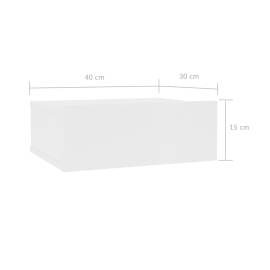 Noptiere suspendate, 2 buc., alb, 40x30x15 cm, pal, 7 image