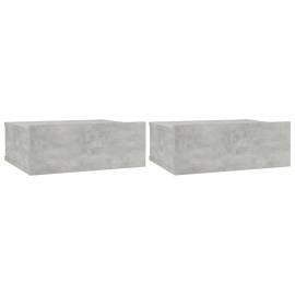 Noptiere suspendate, 2 buc., gri beton, 40x30x15 cm, pal, 2 image