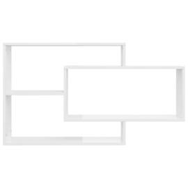 Rafturi de perete, alb extralucios, 104x20x58,5 cm, pal, 4 image