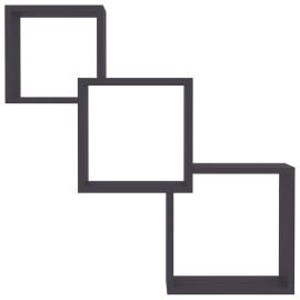 Rafturi de perete, cub, gri, 84,5x15x27 cm, pal, 4 image